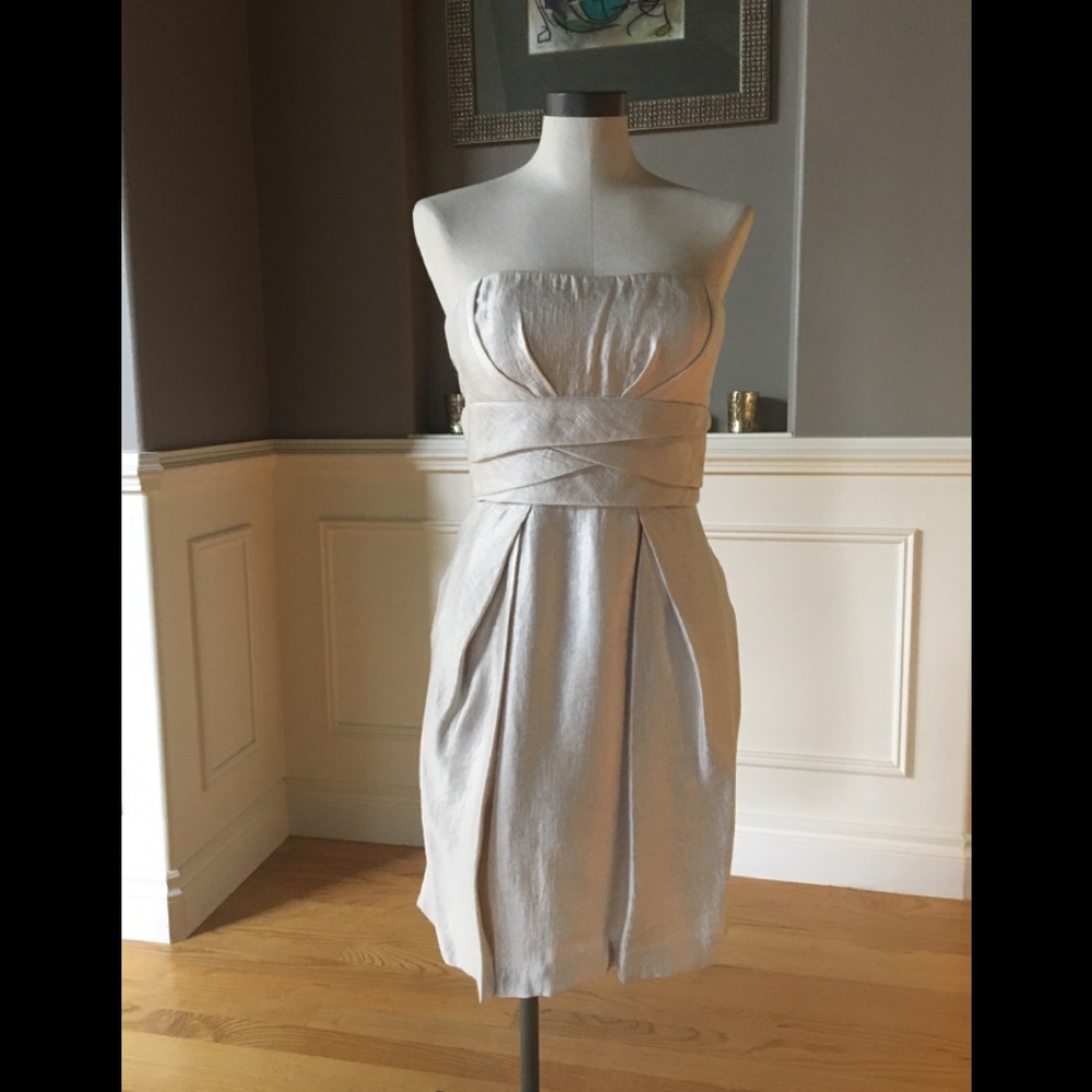 Champagne strapless dress